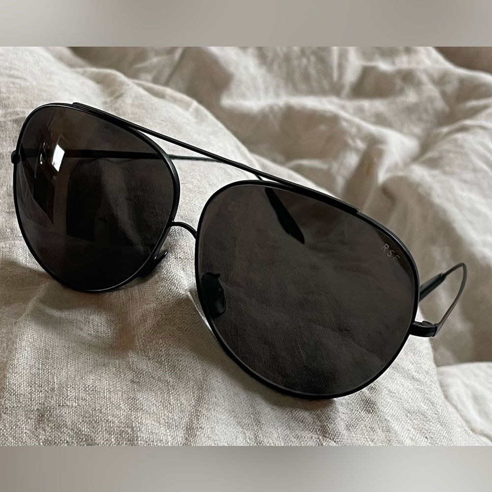 Retrosuperfuture black aviator sunglasses handmade in Italy